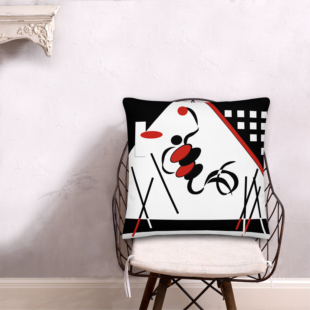 Favelli Home throw pillow cover decorative accent fundas cojines decorativos art modern bedroom living room home décor couch sofa abstract athlete basketball red black white 