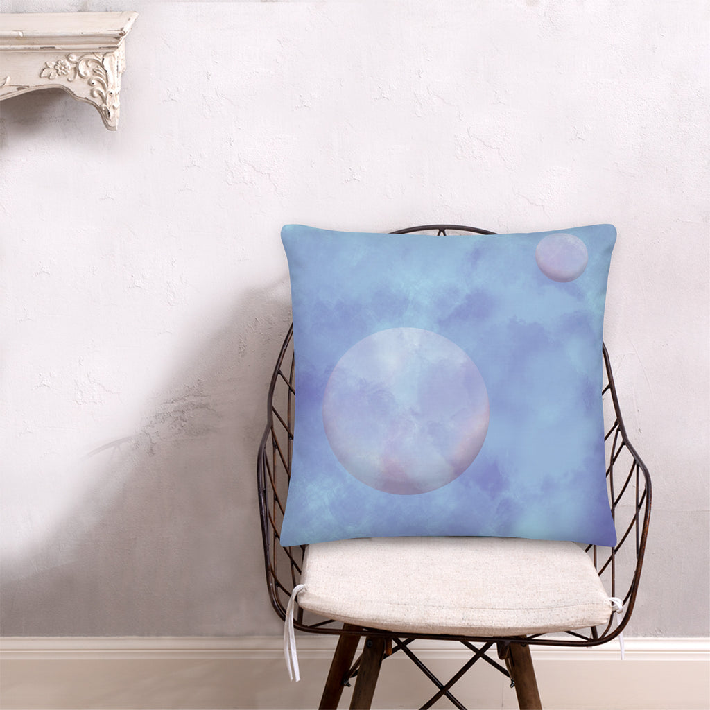 Favelli Home throw pillow cover decorative accent fundas cojines decorativos art modern bedroom living room home decor couch sofa full moon magic moody blue purple foggy universe lumbar